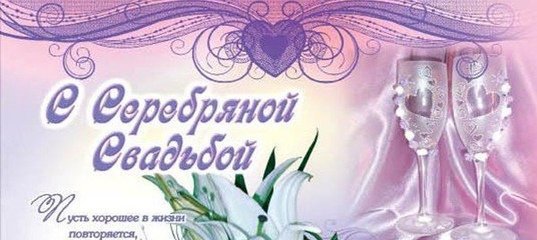 С юбилеем свадьбы 25