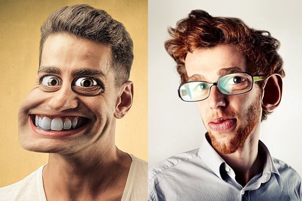 Искажение лица в фотошопе