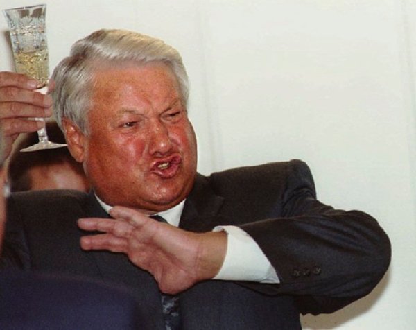 Борис Ельцин пьяный