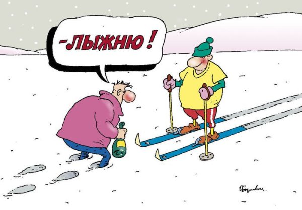 Смешные картинки подписи с лыжами