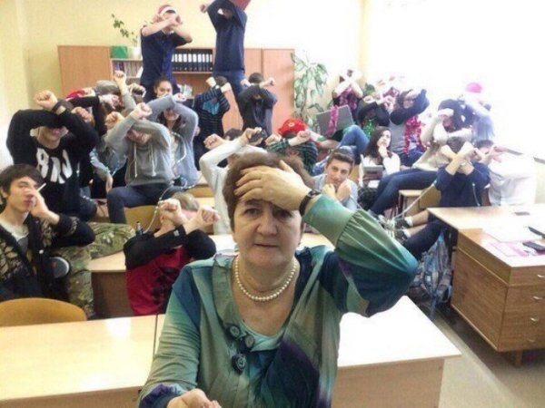 Креативное селфи с учителем