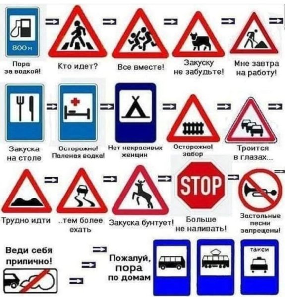Знаки дорожного движения приколы