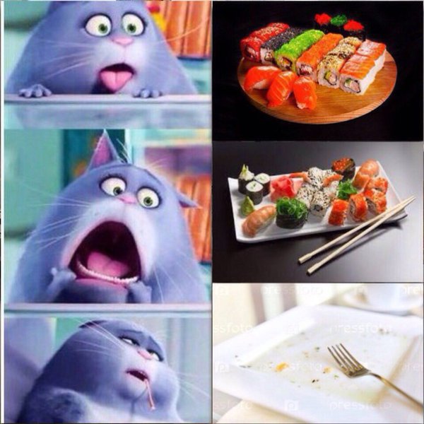 Смешные роллы и суши