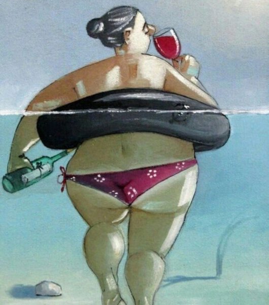 Смешные картинки толстухи в купальниках