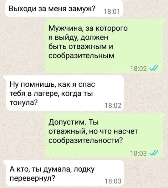 Смс между мужчиной и женщиной