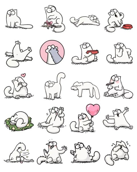 Картинки смешных котят для срисовки