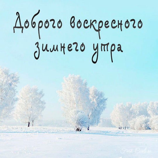 Доброе зимнее утро