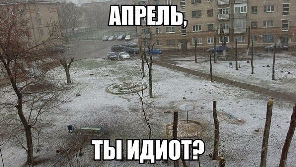 Шутки про снег весной
