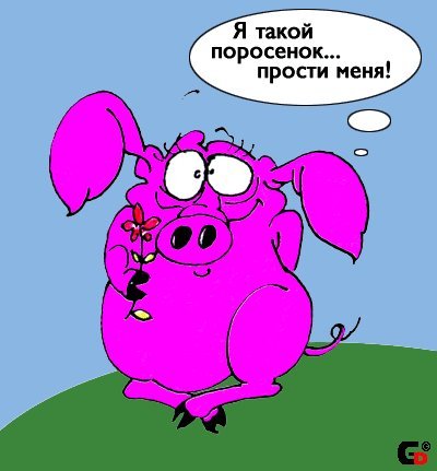 Я свинья прости
