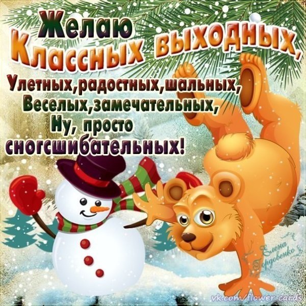 Отличного зимнего настроения прикольные