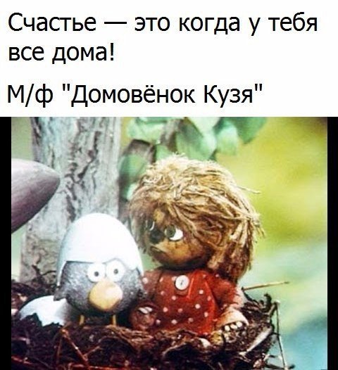 Счастье это когда у тебя все дома домовёнок