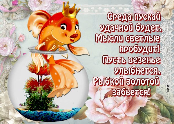 Открытки поздравления со средой