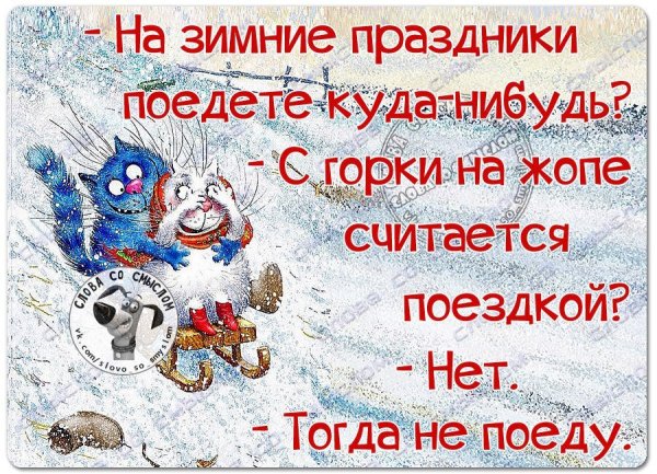 Весёлые зимние статусы