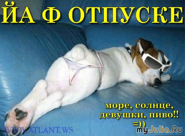 С отпуском прикольные