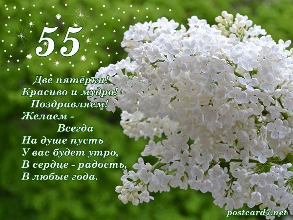Красивые поздравления с юбилеем 55 лет