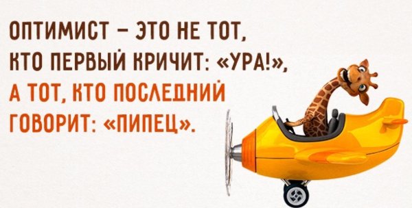 Смешные цитаты про оптимизм