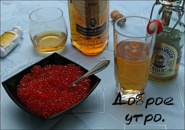 Открытки с добрым утром с алкоголем