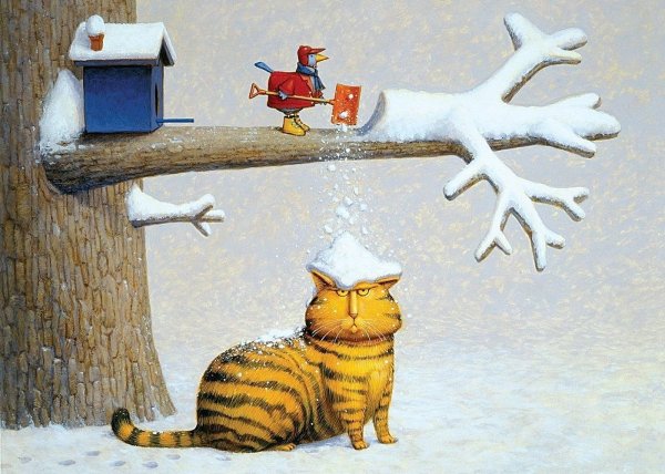 Зимние котики