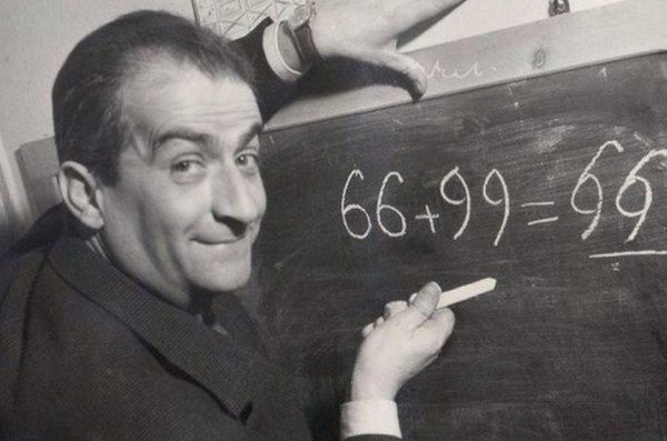 66+99 Луи де Фюнес у доски