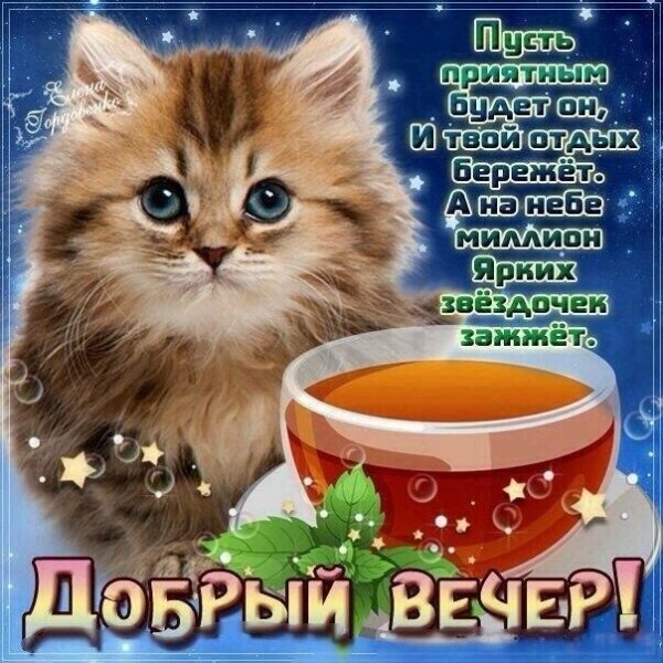 Поздравление с добрым вечером