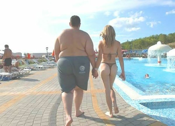 Худой муж и толстая жена