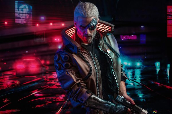 Геральт в киберпанк 2077