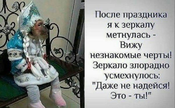 После новогодних праздников приколы