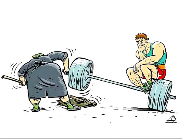 Карикатуры в тренажерном зале