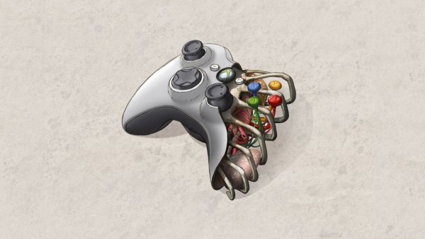 Геймпад Xbox 360 рисунок
