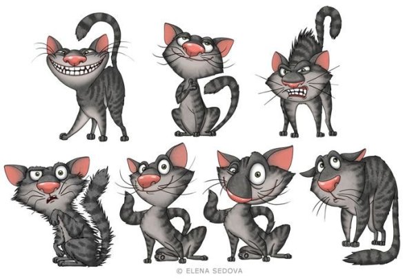 Мультяшные кошки