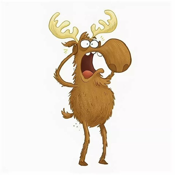 Олень мультяшный