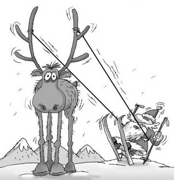 Карикатуры новогодние смешные