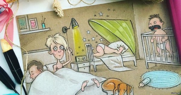 Многодетная мать карикатура