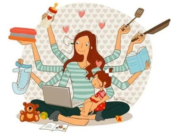 Мама в декрете нарисованная