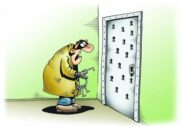 Карикатура на входную дверь