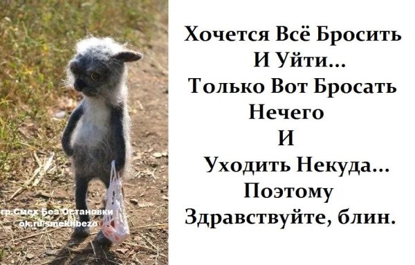 Хочется все бросить и уйти только вот бросать