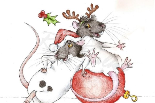Мышь новогодняя
