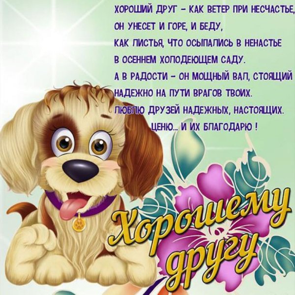 Красивые открытки для друзей со стихами