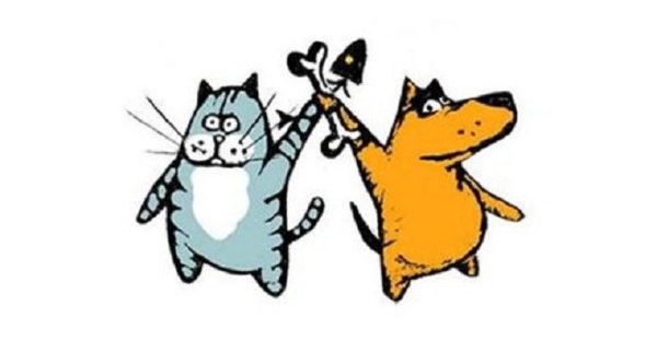 Нарисованные кошки и собаки