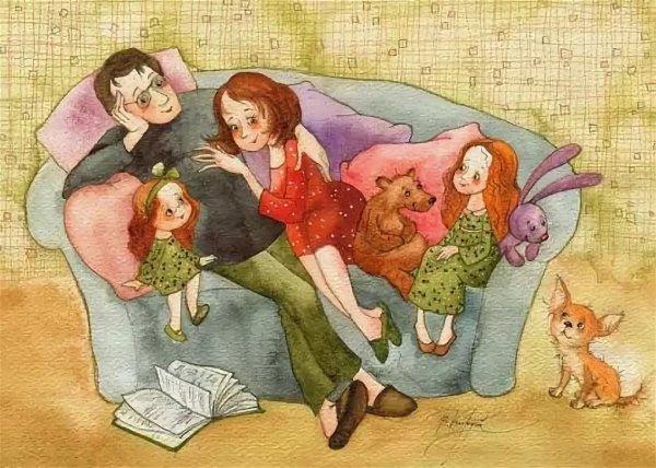Рисунки Виктории Кирдий семья