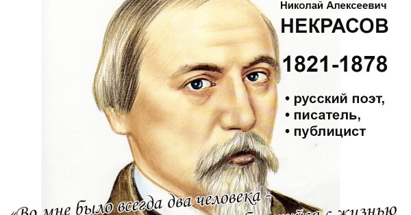 Портрет Некрасова 200 лет со дня рождения