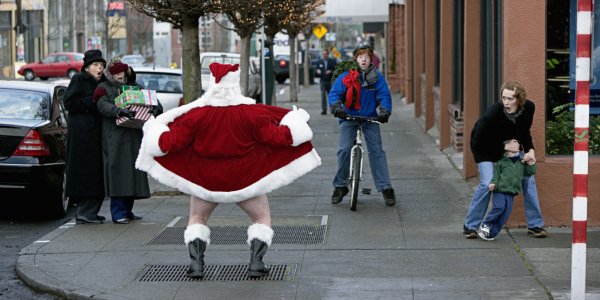 Дед Мороз эксгибиционист