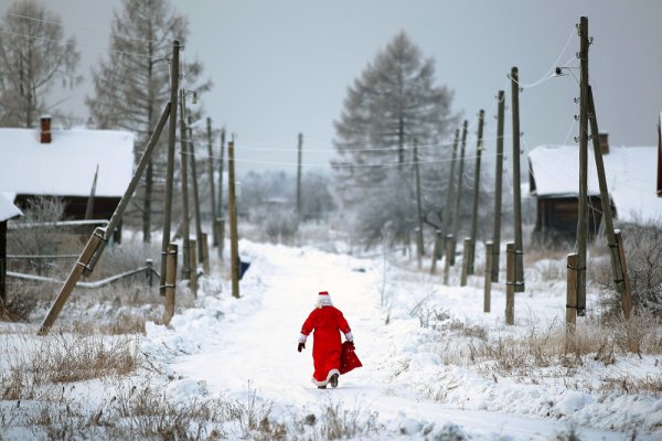 Деревня зимой