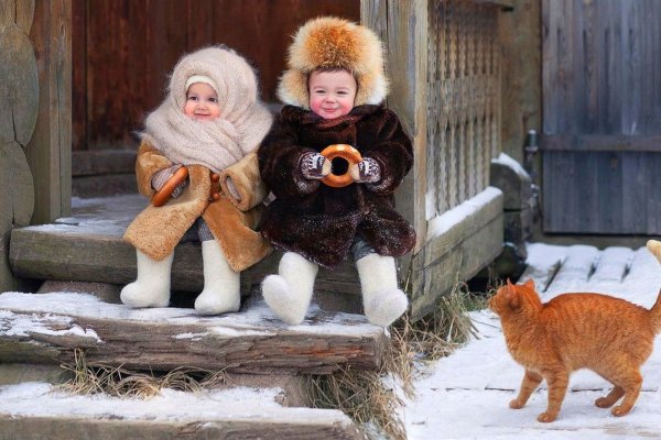 Бабушка в валенках