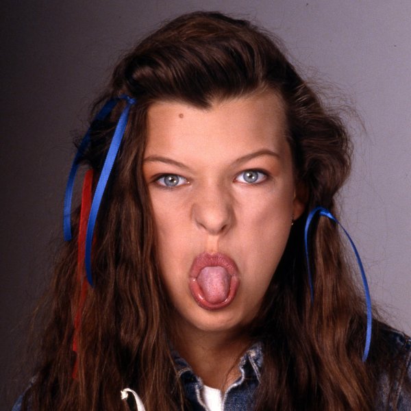 Milla Jovovich tongue