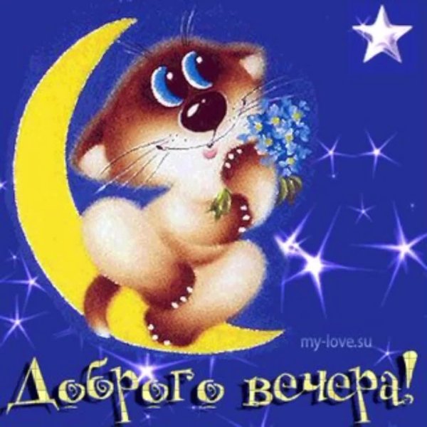 Открытки добрый вечер прикольные