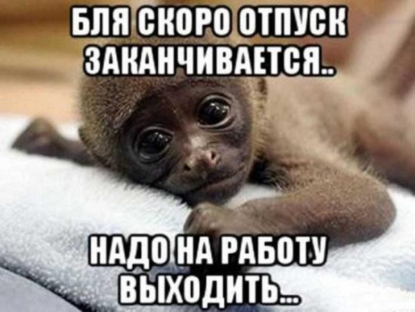 Открытка конец отпуска