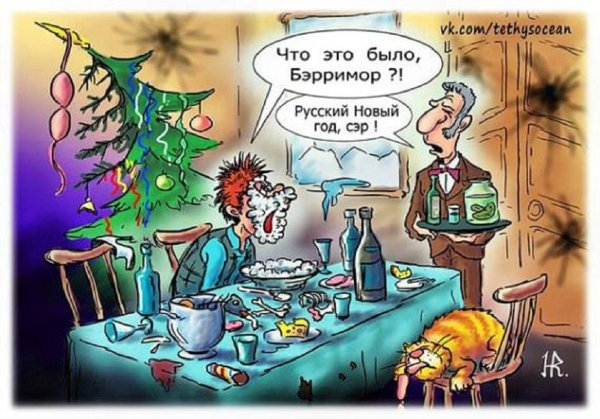 Анекдоты про новый год в картинках