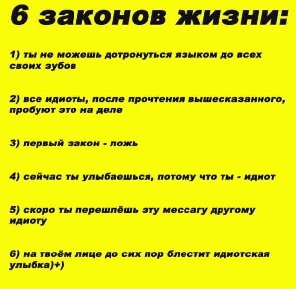 6 Законов жизни прикол