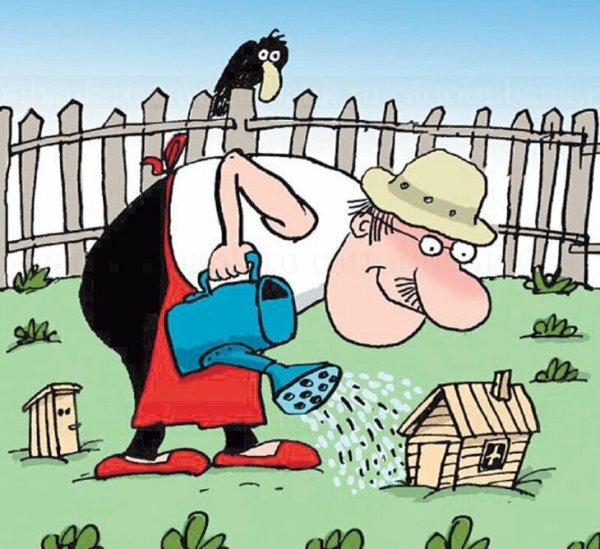 Карикатуры про дачу и дачников